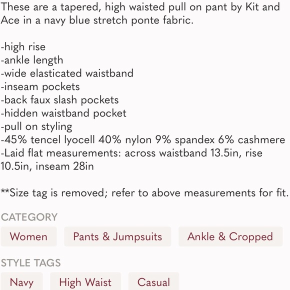 Kit and Ace On Repeat Pintuck Trouser Pant - Picture 7 of 7